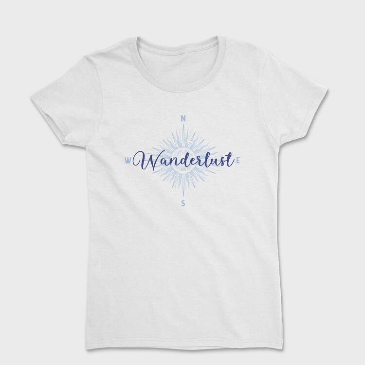 Wanderlust Blue Compass, Tricou Femei