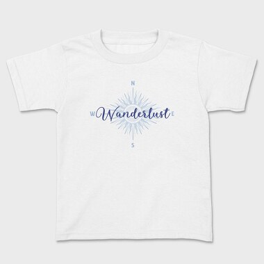 Wanderlust Blue Compass, Tricou Copii