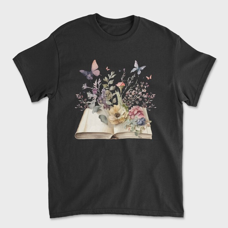 Watercolor Book Flowers, Tricou Barbati (Unisex)