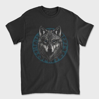 Wolf Head Blue, Tricou Barbati (Unisex)