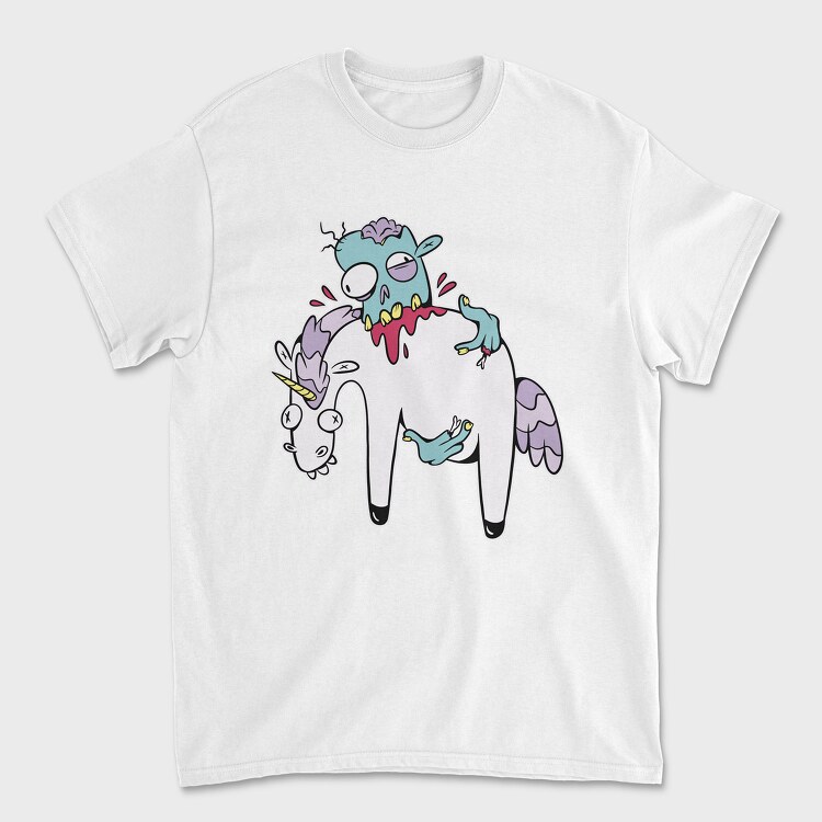 Zombie Eating Unicorn, Tricou Barbati (Unisex)