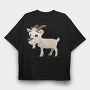 Goatly Grin, Tricou Oversize Barbati (Unisex)