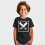 Letter X In Square Grunge, Tricou Copii