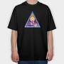 Psychedelics Triangle 004, Tricou Oversize Barbati (Unisex)