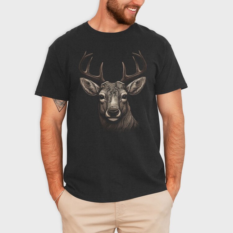 Realistic Deer, Tricou Barbati (Unisex)