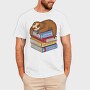 Librarian Sloth Sleeping Books, Tricou Barbati (Unisex)