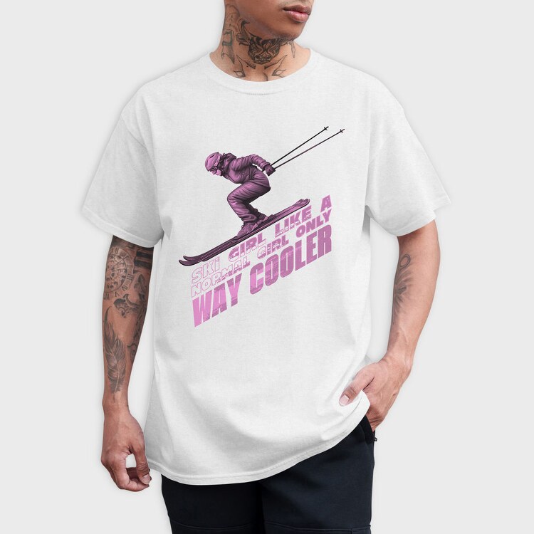 Skier Action Quote, Tricou Barbati (Unisex)