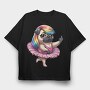 Pug Ballerina Ballet, Tricou Oversize Barbati (Unisex)