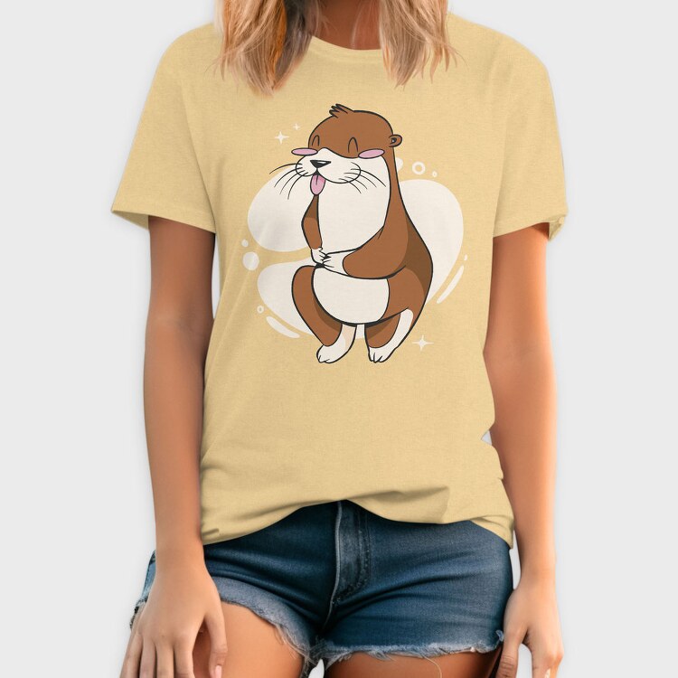 Cute Otter Cartoon, Tricou Barbati (Unisex)