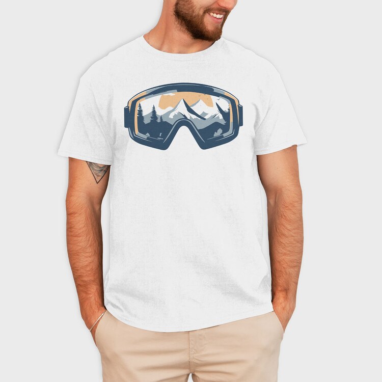 Skiing Goggles, Tricou Barbati (Unisex)