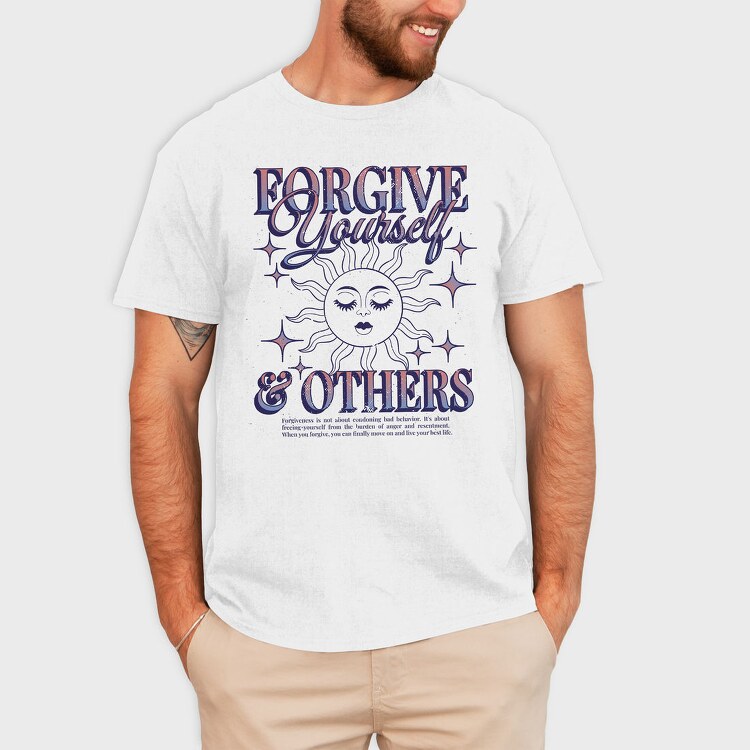 Celestial Forgiveness Quote Nc, Tricou Barbati (Unisex)