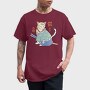 Samurai Cat Traditional, Tricou Barbati (Unisex)