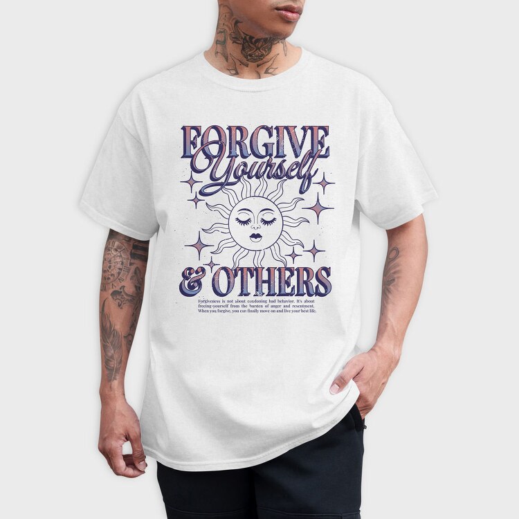 Celestial Forgiveness Quote Nc, Tricou Barbati (Unisex)