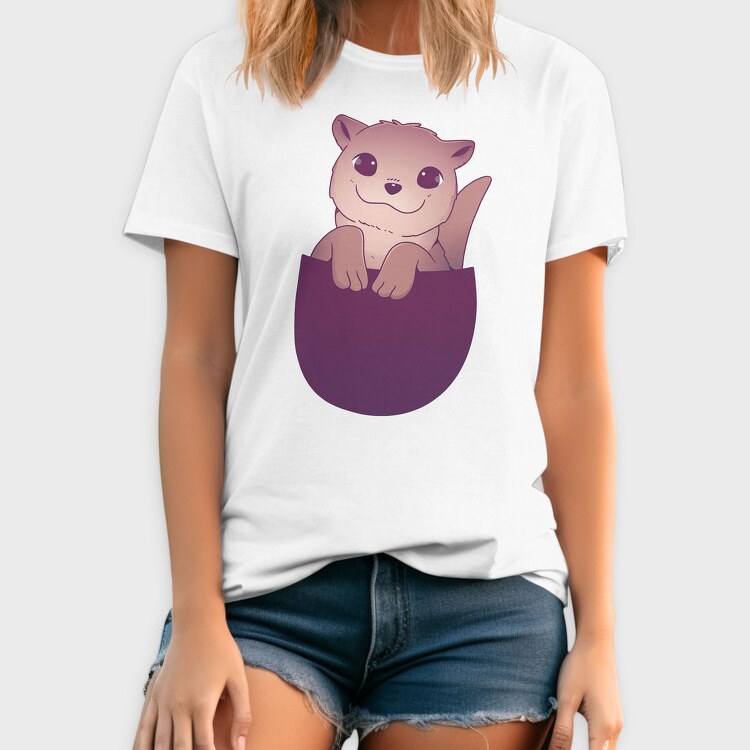 Cute Otter In Pocket, Tricou Barbati (Unisex)