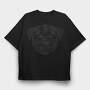 Pug Mandala, Tricou Oversize Barbati (Unisex)