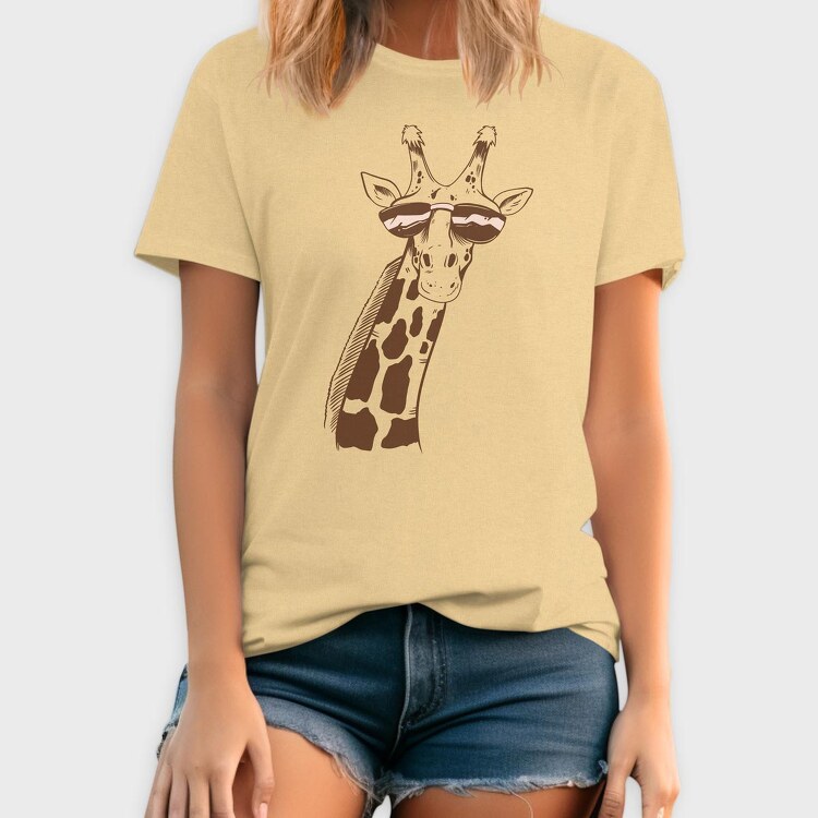 Giraffe Sunglasses, Tricou Barbati (Unisex)