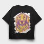 Golden Retriever Watercolor, Tricou Oversize Barbati (Unisex)