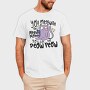 Cartoon Cat With Gun Meow Peow, Tricou Barbati (Unisex)