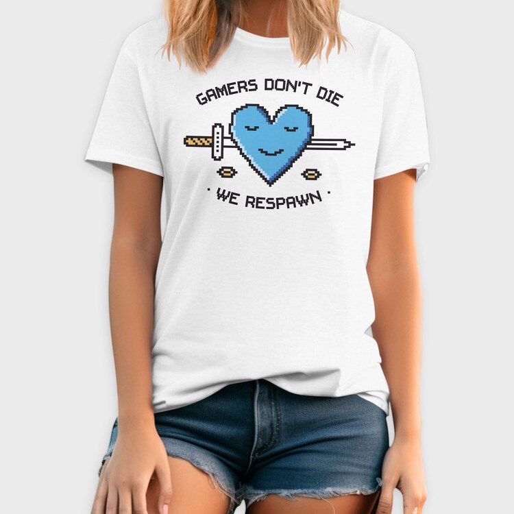 Gamers Dont Die We Respawn, Tricou Barbati (Unisex)