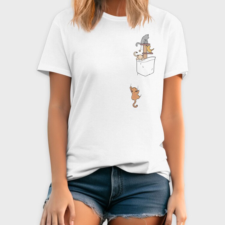 Pocket Cats, Tricou Barbati (Unisex)