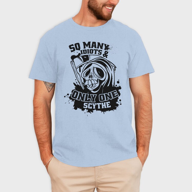 Cartoon Death Scythe, Tricou Barbati (Unisex)