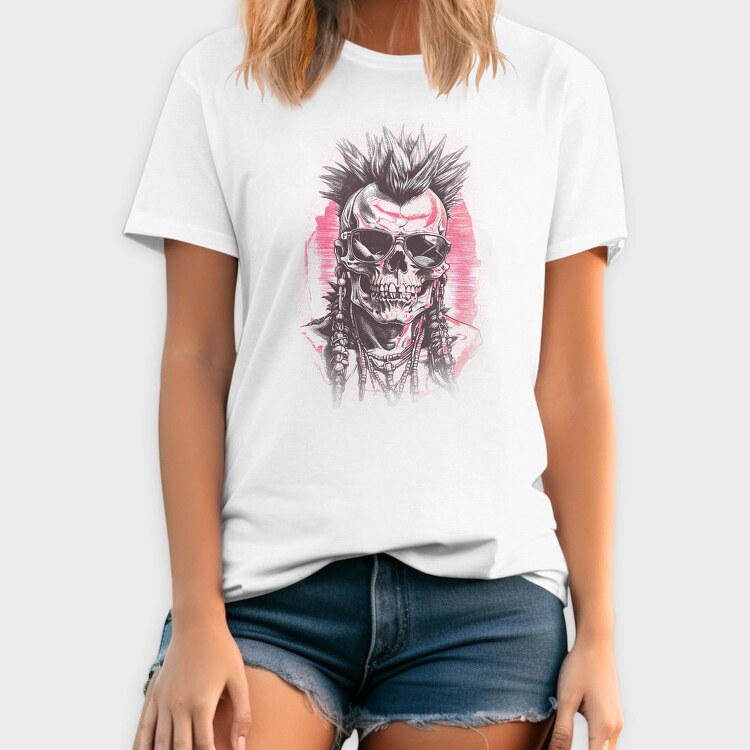 Punk Skull With Sunglasses, Tricou Barbati (Unisex)