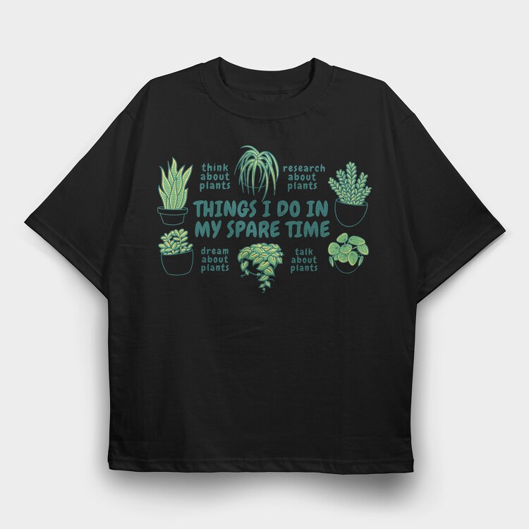 Cute Plants Love, Tricou Oversize Barbati (Unisex)
