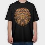 Lion Mandala Illustration Color 001, Tricou Oversize Barbati (Unisex)