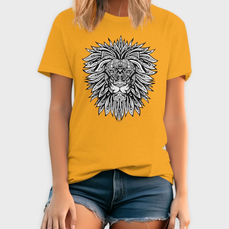 Lion Mandala Psicodelic, Tricou Barbati (Unisex)