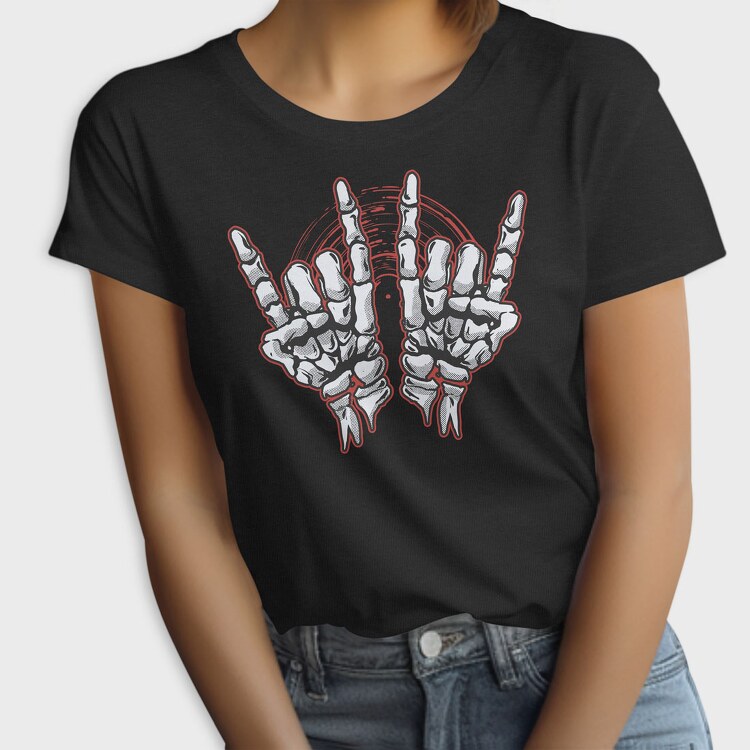 Rock Skeleton Hands, Tricou Femei