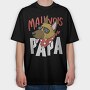 Cartoon Dog With Sunglasses Malinois Papa, Tricou Oversize Barbati (Unisex)