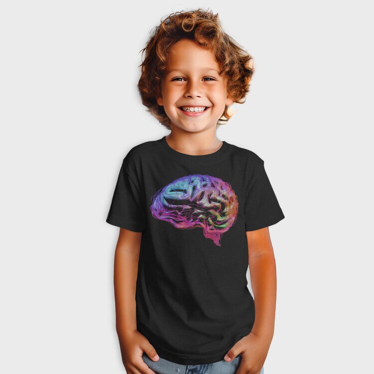 Colorful Brain Abstract Art, Tricou Copii