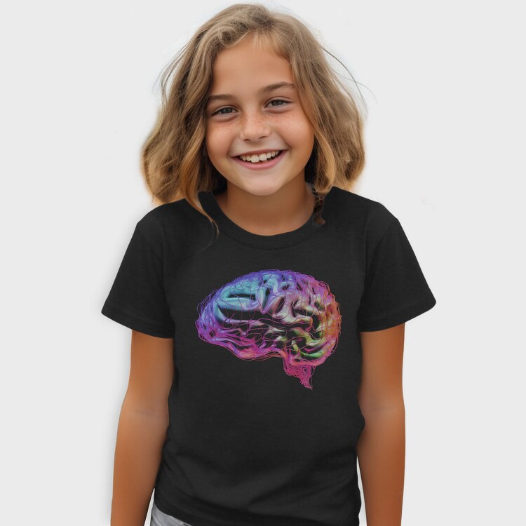 Colorful Brain Abstract Art, Tricou Copii