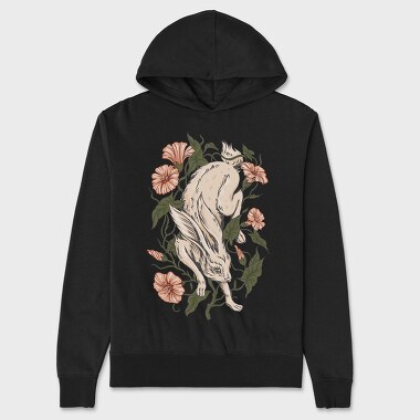 Hare Rabbit Ivy Flowers, Hanorac Oversize Barbati (Unisex)