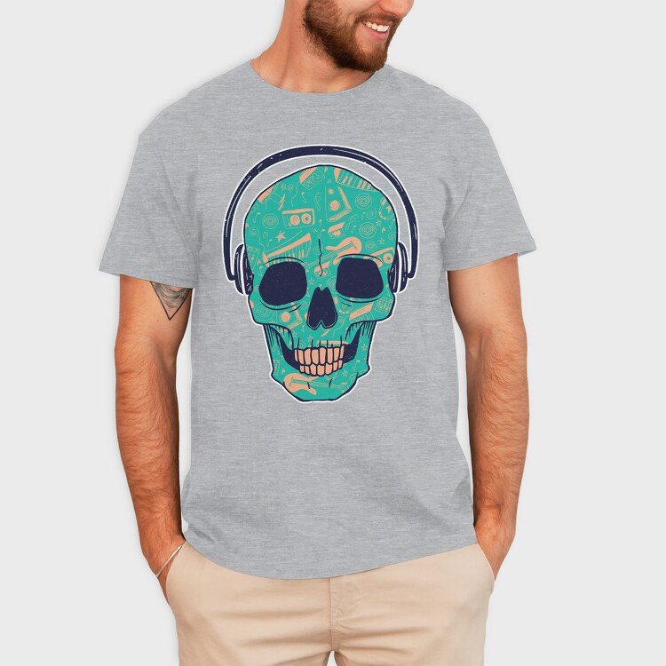 Skull Dj, Tricou Barbati (Unisex)