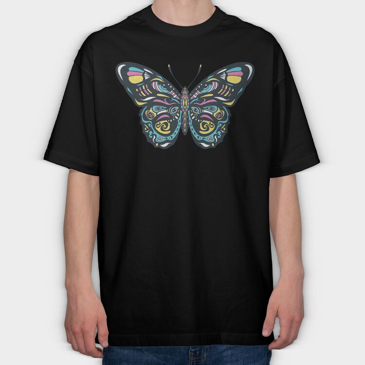Colorful Butterfly, Tricou Oversize Barbati (Unisex)