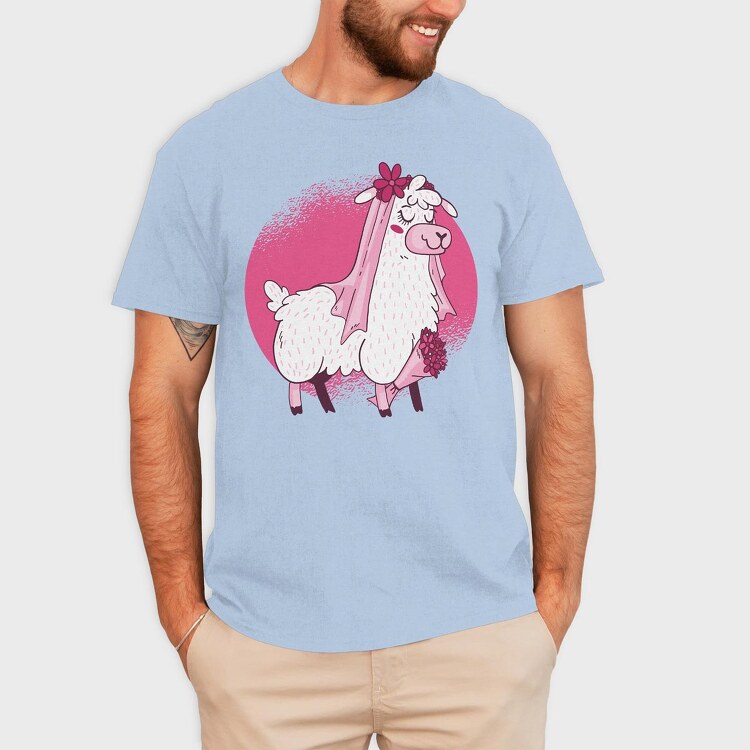 Llama Bride, Tricou Barbati (Unisex)