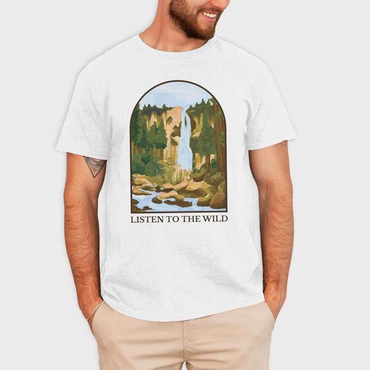 Listen To The Wild Nature, Tricou Barbati (Unisex)