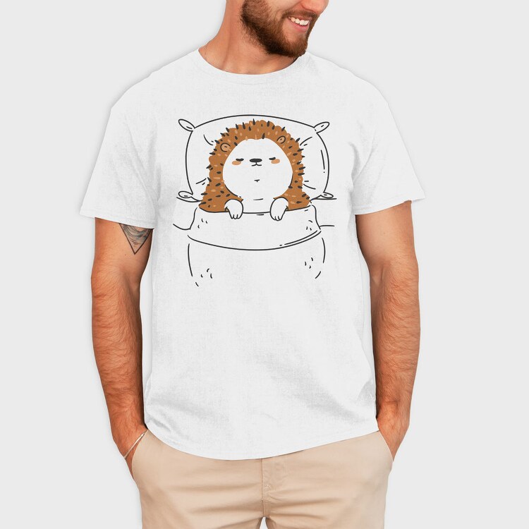 Cute Sleeping Hedgehog, Tricou Barbati (Unisex)