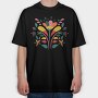 Colorful Flower Floral 03, Tricou Oversize Barbati (Unisex)