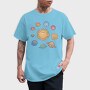 Cute Solar System With Planets Kawaii, Tricou Barbati (Unisex)