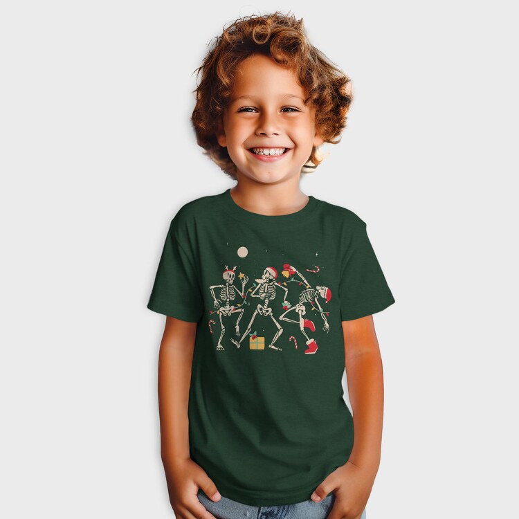 Quirky Christmas Dancing Skeletons, Tricou Copii