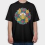 Llama Mandala, Tricou Oversize Barbati (Unisex)