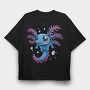 Cute Swimming Axolotl, Tricou Oversize Barbati (Unisex)