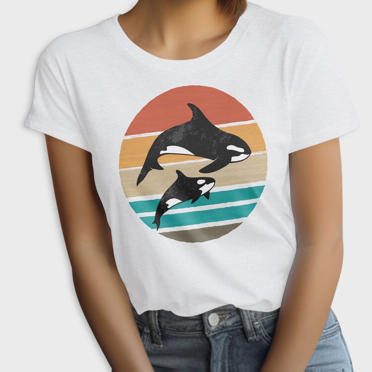 Orca Family Sunset, Tricou Femei