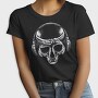 Skull With Bandana And Headphones, Tricou Femei