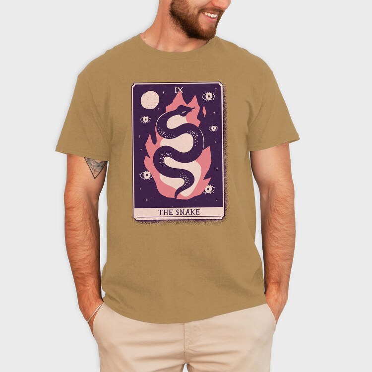Snake Mystical Tarot Card The Snake, Tricou Barbati (Unisex)