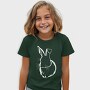 Rabbit White Outline, Tricou Copii