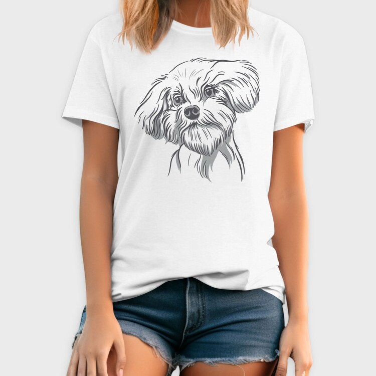 Cool Dog Illustration Doodle, Tricou Barbati (Unisex)