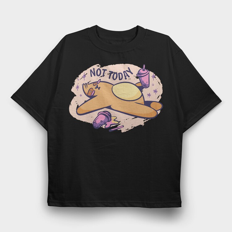 Cute Tired Sloth Not Today, Tricou Oversize Barbati (Unisex)